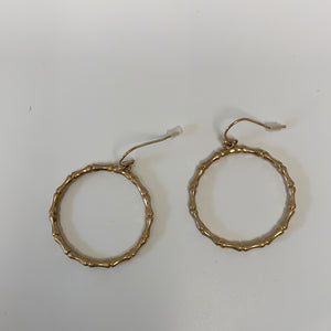 Bamboo gold tone earrings dangle