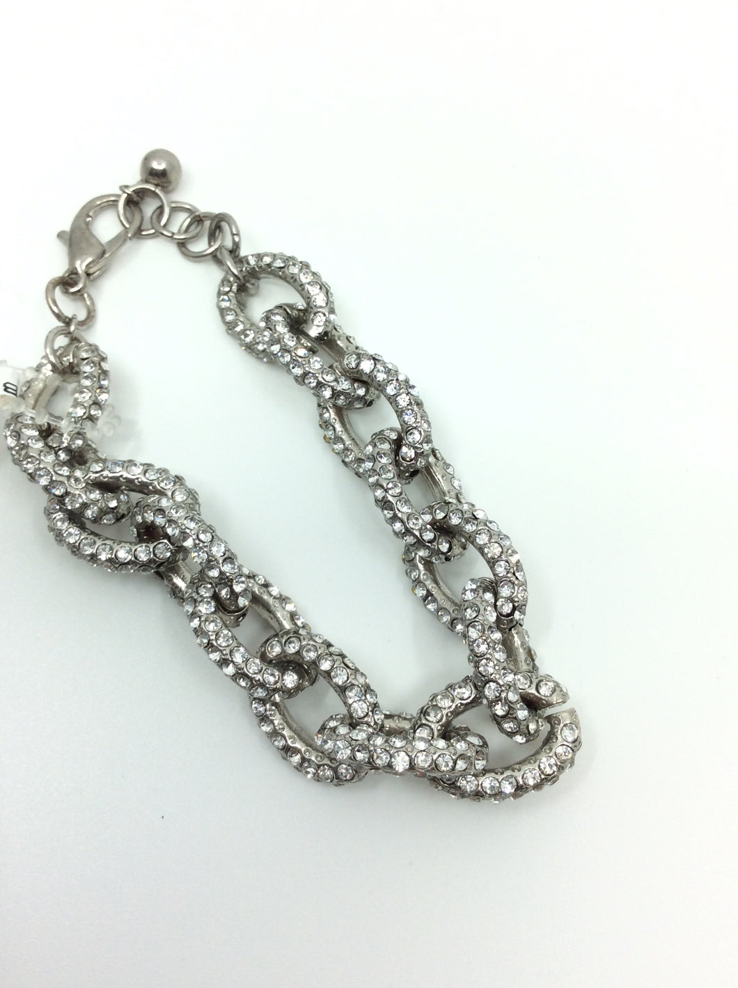 Silver Chain-linked Studded Bracelet